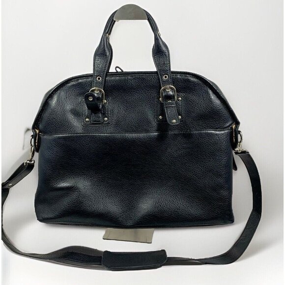 FRANKLIN COVEY Pebbled VEGAN Faux Leather Laptop Tote Messenger Weekender Bag - Picture 1 of 15